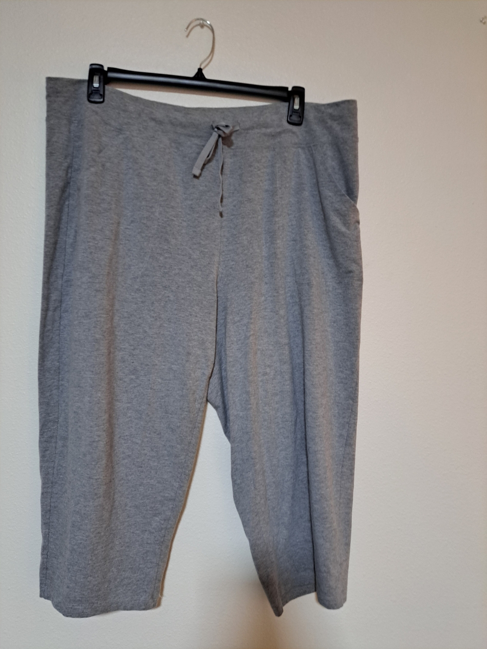 Womens Gray Drawstring Lounge Pants